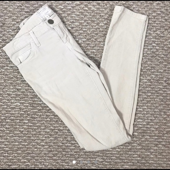 Current/Elliott beige cordouroy skinny jeans size 25 Preloved - Picture 1 of 4